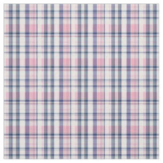 Pink Navy White Preppy Madras Style Kariert Sz2#3 Stoff