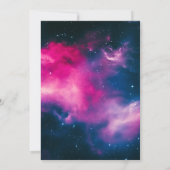 Pink Nebula Traumhochzeit Einladung (Rückseite)