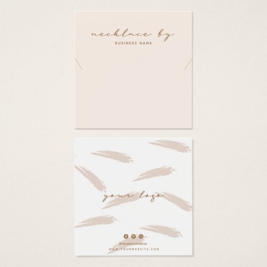 Pink Necklle Display Business Card (Vorne & Hinten)