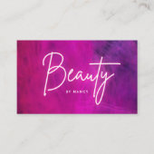 Pink Neon Beauty Salon Visitenkarte (Vorderseite)