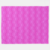 pink neon bright geometric pattern fleecedecke (Vorderseite (Horizontal))