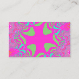 Pink Neon Cross Visitenkarte