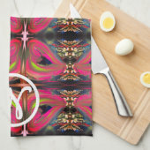 Pink Neon Hearts Geschirrtuch (Viertel Falte)