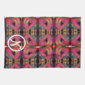 Pink Neon Hearts Geschirrtuch (Horizontal)