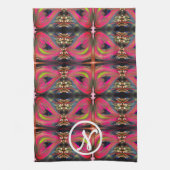 Pink Neon Hearts Geschirrtuch (Vertikal)