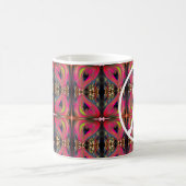 Pink Neon Hearts Kaffeetasse (Mittel)