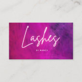 Pink Neon Lashes Visitenkarte (Vorderseite)