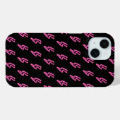 Pink Neon Lightning Bolt Muster Case-Mate iPhone Hülle (Rückseite (Horizontal))