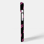 Pink Neon Lightning Bolt Muster Case-Mate iPhone Hülle (Rückseite / Links)