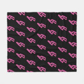 Pink Neon Lightning Bolt Muster Fleecedecke (Vorderseite (Horizontal))