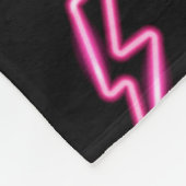 Pink Neon Lightning Bolt Muster Fleecedecke (Ecke)