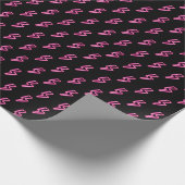 Pink Neon Lightning Bolt Muster Geschenkpapier (Ecke)