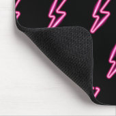 Pink Neon Lightning Bolt Muster Mousepad (Ecke)
