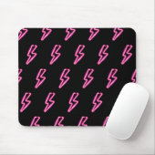 Pink Neon Lightning Bolt Muster Mousepad (Mit Mouse)