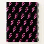 Pink Neon Lightning Bolt Muster Notizblock (Rückseite)