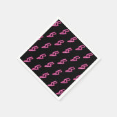 Pink Neon Lightning Bolt Muster Serviette (Ecke)