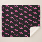 Pink Neon Lightning Bolt Muster Sherpadecke (Vorderseite (Horizontal))