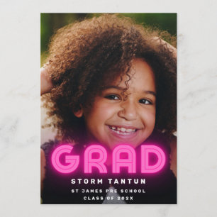 PINK NEON LIGHTS GRAD Foto School Ankündigung