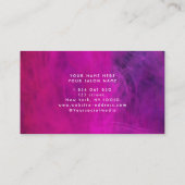 Pink Neon Nail Artist Nail Tech Visitenkarte (Rückseite)