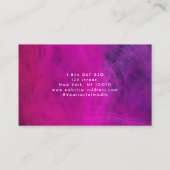 Pink Neon Reinigungs-Dienstmuster Visitenkarte (Rückseite)