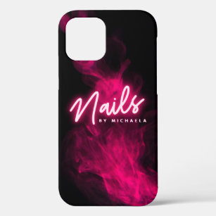 Pink Neon & Smoke Nail Salon/Techniker Case-Mate iPhone Hülle