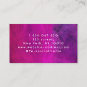 Pink Neon Spray Tan Visitenkarte (Rückseite)