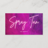 Pink Neon Spray Tan Visitenkarte (Vorderseite)