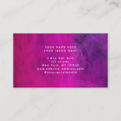 Pink Neon Tattoo Artist Visitenkarte (Rückseite)