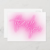 Pink Neon Vielen Dank, dass Sie die Trendy untersc Postkarte (Vorne/Hinten)
