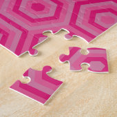 Pink Nested Hexagons Jigsaw Puzzle (Seite)