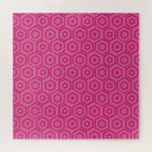 Pink Nested Hexagons Jigsaw Puzzle (Horizontal)