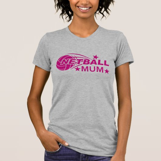 Pink Netball Mum T-Shirt (Vorderseite)