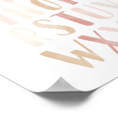 Pink Neutral Alphabet ABC Girl Kinderzimmer Deco Poster (Ecke)