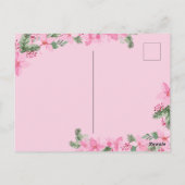 Pink New Baby Foto Weihnachtskarte Giro del Malcan Postkarte (Rückseite)