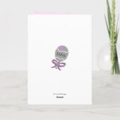 Pink New Baby Girl Gratulation Karte (Rückseite)