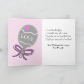 Pink New Baby Girl Gratulation Karte (Innenseite)