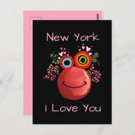 PINK New York City I LIEBE YOU Postkarte