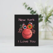 PINK New York City I LIEBE YOU Postkarte (Stehend Vorderseite)
