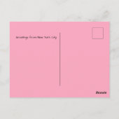 PINK New York City I LIEBE YOU Postkarte (Rückseite)