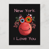 PINK New York City I LIEBE YOU Postkarte (Vorderseite)