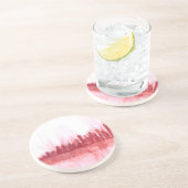 Pink New York City Moderne Aquarellfarben cool Getränkeuntersetzer (Seite)