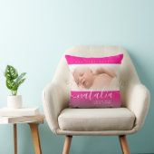 Pink Newborn Baby Foto Glitzer Kissen (Stuhl )