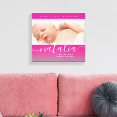 Pink Newborn Baby Foto Glitzer Leinwanddruck (Insitu (Wohnzimmer))