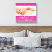 Pink Newborn Baby Foto Glitzer Leinwanddruck (Insitu (Schlafzimmer))