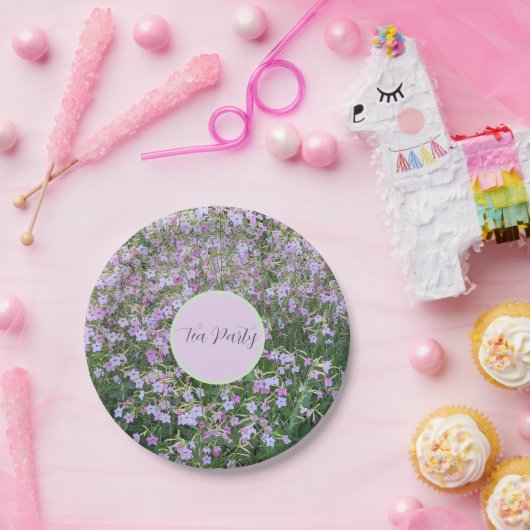 Pink Nicotiana Party Pappteller (Party)