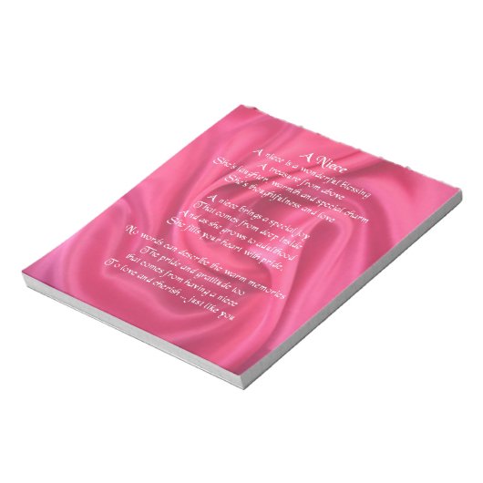 Pink - Niece Gedicht Notizblock (Rotiert)