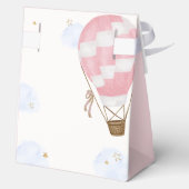 Pink Niedlich Adventure Hot Air Ballon Babydusche Geschenkschachtel (Rückseite)