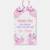 Pink Niedlich Axolotl Geburtstag Vielen Dank Geschenkanhänger (Vorderseite)