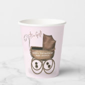 Pink Niedlich Baby Girl Dusche nach Maß Pappbecher (Vorderseite)