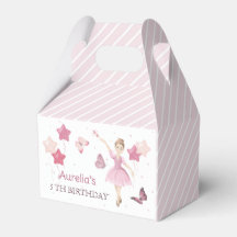 Pink Niedlich Ballerina Birthday Favor Box